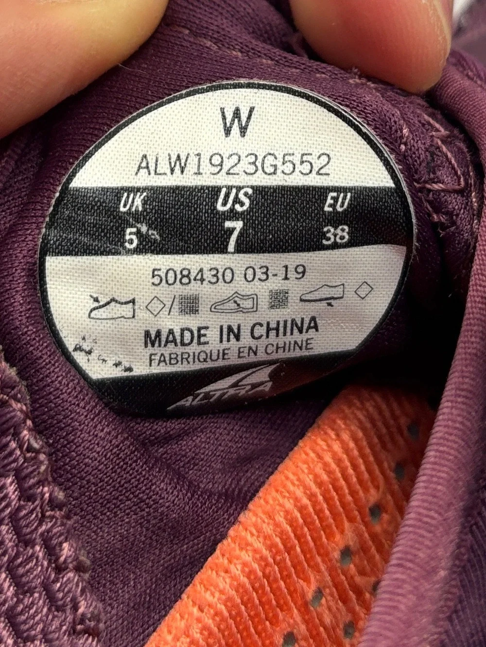 Altra Kayenta Plum Women's Running Shoes US 7 Road Running Sneakers AFW1923G-52